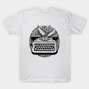 The Typewriter and the Bird T-Shirt